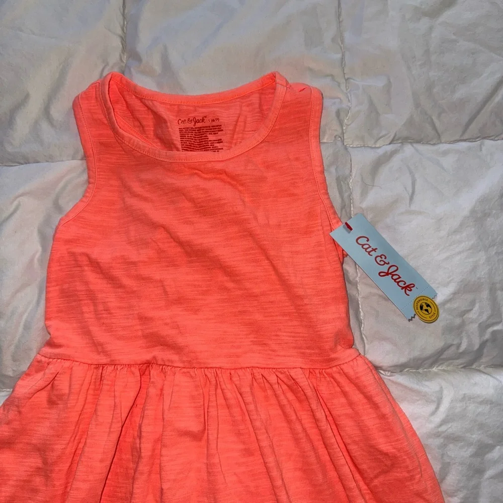 Size 6/7 Coral Girl’s Knit Maxi Dress Twist Back w/pockets Super Bright